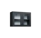 CH5 - 8S horní skříňka, 2-dveřová/prosklená, 580x800x300, antracit