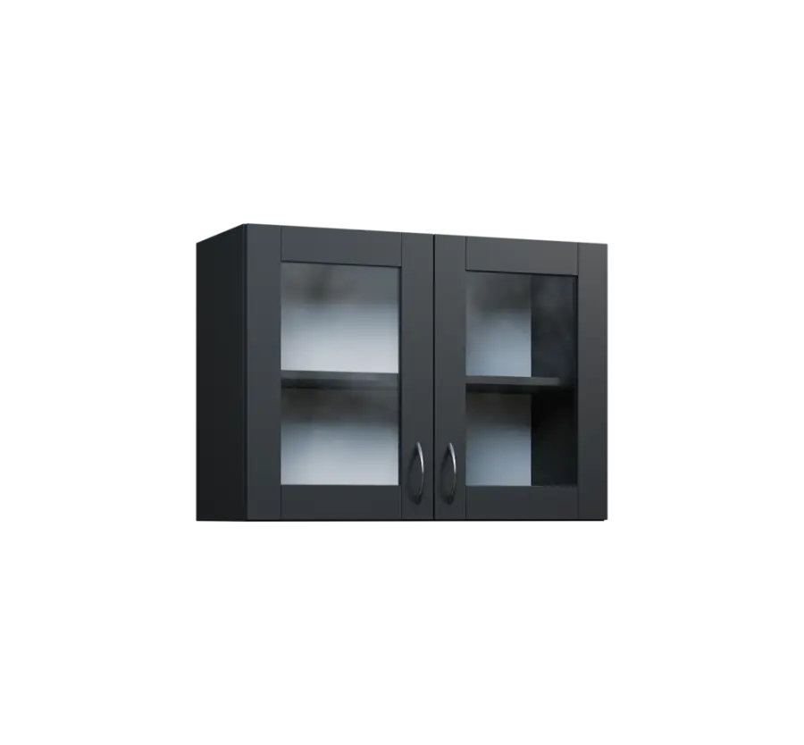 CH5 - 8S horní skříňka, 2-dveřová/prosklená, 580x800x300, antracit