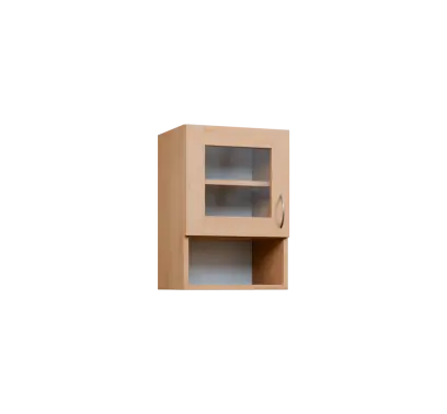 CH5 - 4NS horní skříňka, 1-dveřová, prosklená/nika, levá, 580x400x300, javor horský CH5 - 4NS horní skříňka, 1-dveřová, prosklená/nika, levá, 580x400x300, javor horský
