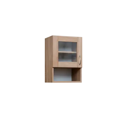 CH5 - 4NS horní skříňka, 1-dveřová, prosklená/nika, levá, 580x400x300, dub bardolino