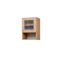 CH5 - 4NS horní skříňka, 1-dveřová, prosklená/nika, pravá, 580x400x300, javor horský