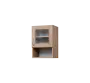 CH5 - 4NS horní skříňka, 1-dveřová, prosklená/nika, pravá, 580x400x300, dub bardolino
