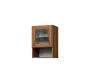 CH5 - 4NS horní skříňka, 1-dveřová, prosklená/nika, pravá, 580x400x300, ořech světlý