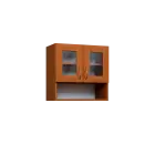 CH5 - 6NS2 horní skříňka, 2-dveřová, prosklená/nika, 580x600x300, olše jantar