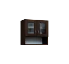 CH5 - 6NS2 horní skříňka, 2-dveřová, prosklená/nika, 580x600x300, ořech královský