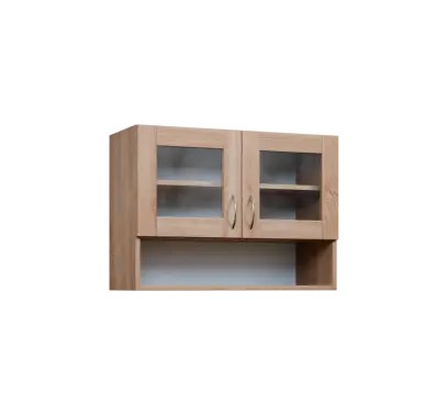 CH5 - 8NS horní skříňka, 2-dveřová, prosklená/nika, 580x800x300, dub bardolino
