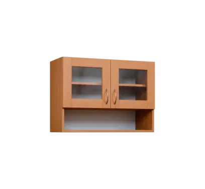 CH5 - 8NS horní skříňka, 2-dveřová, prosklená/nika, 580x800x300, buk royal