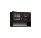 CH5 - 8NS horní skříňka, 2-dveřová, prosklená/nika, 580x800x300, ořech královský