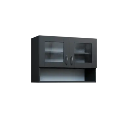 CH5 - 8NS horní skříňka, 2-dveřová, prosklená/nika, 580x800x300, antracit