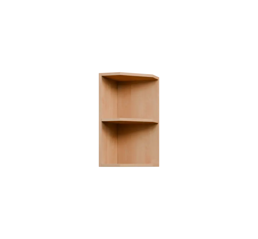 KHZ5 - 3 horní skříňka, rohová, policová, levá, 580x300x300, javor horský