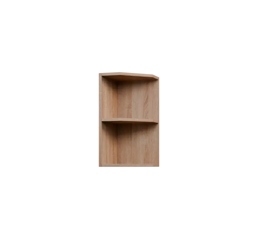 KHZ5 - 3 horní skříňka, rohová, policová, levá, 580x300x300, dub bardolino