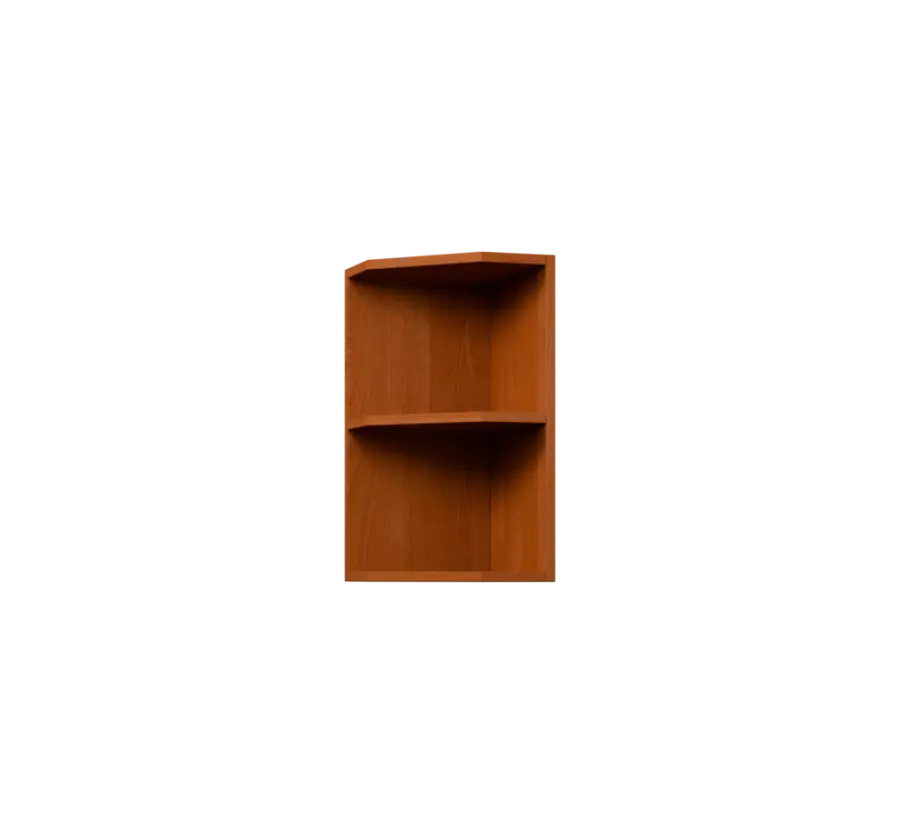 KHZ5 - 3 horní skříňka, rohová, policová, pravá, 580x300x300, olše jantar