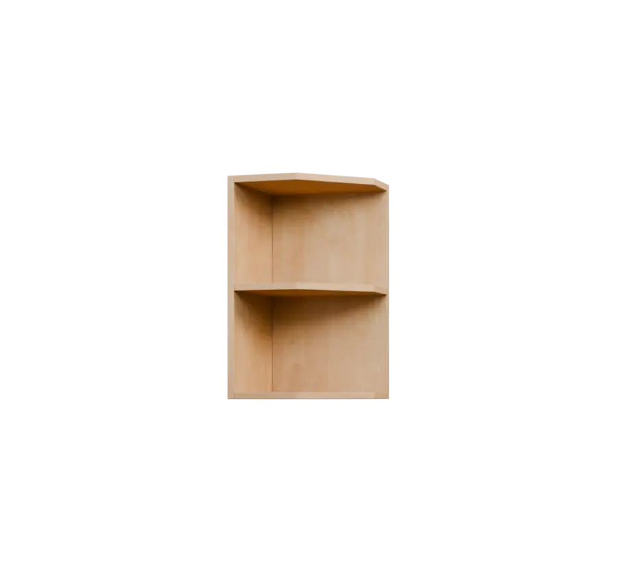 KHZ5 - 35 horní skříňka, rohová, policová, levá, 580x350x300, bříza světlá