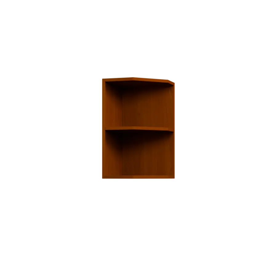 KHZ5 - 35 horní skříňka, rohová, policová, levá, 580x350x300, třešeň šumavská