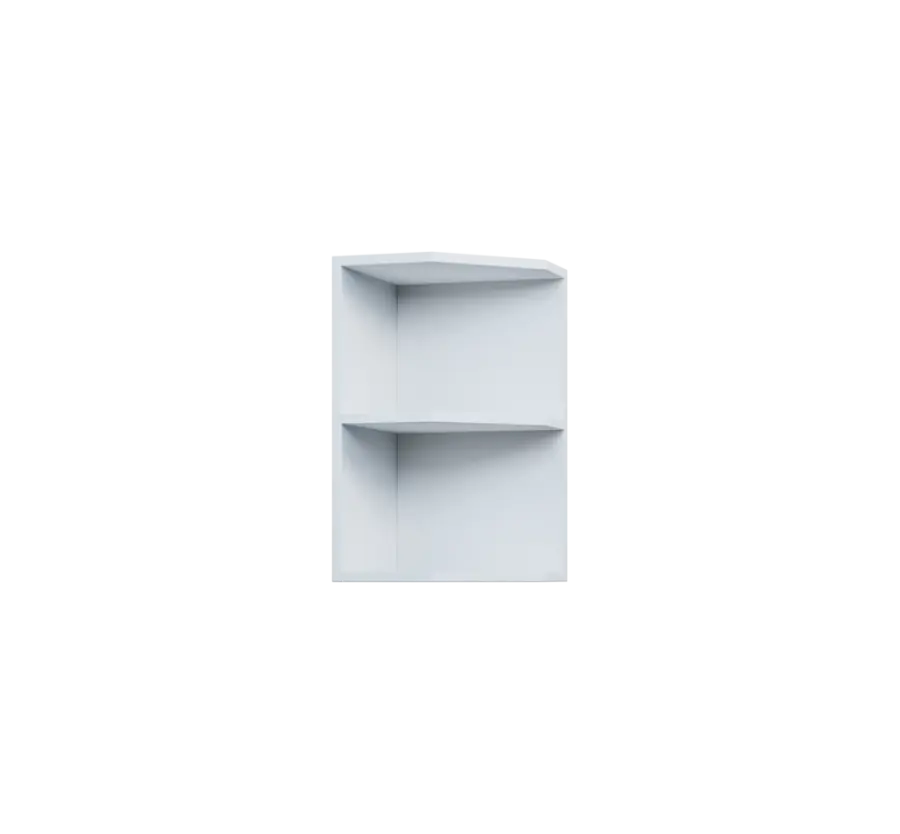 KHZ5 - 35 horní skříňka, rohová, policová, levá, 580x350x300, bílá