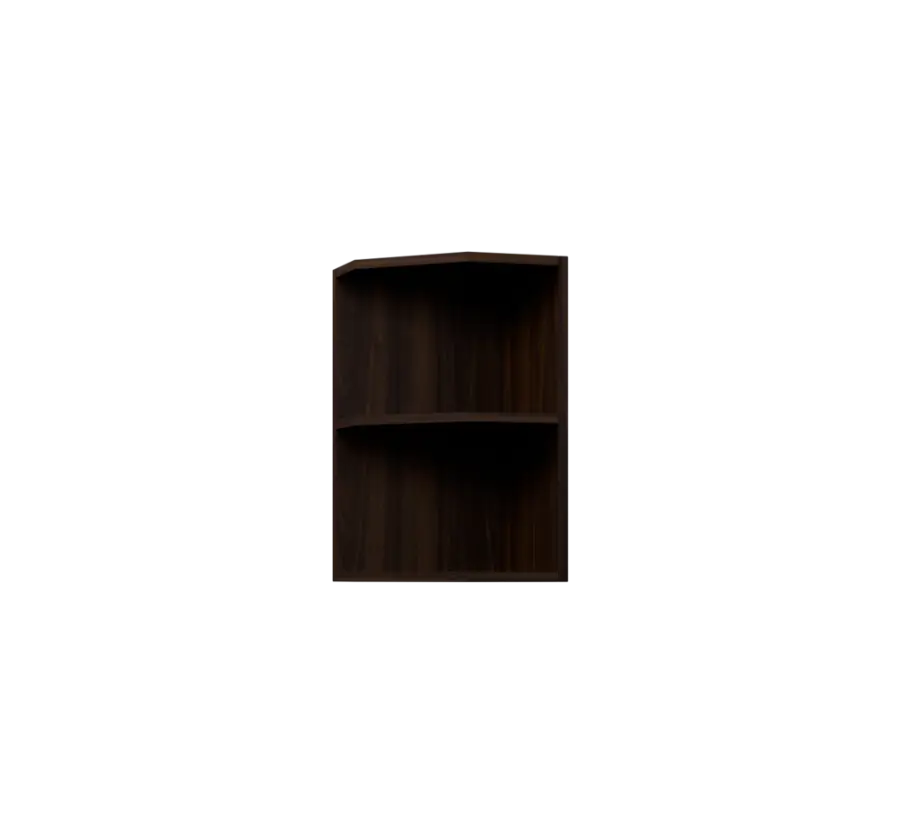 KHZ5 - 35 horní skříňka, rohová, policová, pravá, 580x350x300, ořech královský