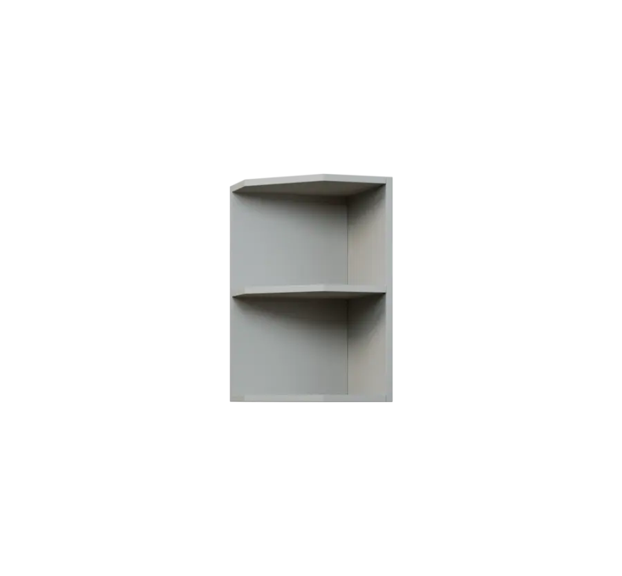KHZ5 - 35 horní skříňka, rohová, policová, pravá, 580x350x300, šedá