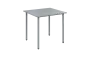 JSB 80 N jídelní stůl, kovová podnož stříbrná, deska 18 mm, 800x800 mm, šedá