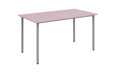 JSB 140 N jídelní stůl, kovová podnož stříbrná, deska 18 mm, 1394x800 mm, pastelově růžová JSB 140 N jídelní stůl, kovová podnož stříbrná, deska 18 mm, 1394x800 mm, pastelově růžová