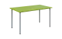 JSB 140 N jídelní stůl, kovová podnož stříbrná, deska 18 mm, 1394x800 mm, jarní zeleň