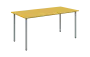 JSB 160 N jídelní stůl, kovová podnož stříbrná, deska 18 mm, 1600x800 mm, žlutá odio
