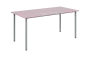 JSB 160 N jídelní stůl, kovová podnož stříbrná, deska 18 mm, 1600x800 mm, pastelově růžová