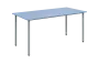 JSB 160 N jídelní stůl, kovová podnož stříbrná, deska 18 mm, 1600x800 mm, pastelově modrá