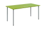 JSB 160 N jídelní stůl, kovová podnož stříbrná, deska 18 mm, 1600x800 mm, jarní zeleň