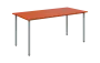 JSB 160 N jídelní stůl, kovová podnož stříbrná, deska 18 mm, 1600x800 mm, pomeranč