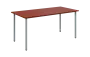 JSB 160 N jídelní stůl, kovová podnož stříbrná, deska 18 mm, 1600x800 mm, cihlově červená