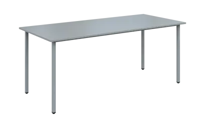 JSB 180 N jídelní stůl, kovová podnož stříbrná, deska 18 mm, 1800x800 mm, šedá