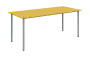 JSB 180 N jídelní stůl, kovová podnož stříbrná, deska 18 mm, 1800x800 mm, žlutá odio