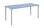 JSB 180 N jídelní stůl, kovová podnož stříbrná, deska 18 mm, 1800x800 mm, pastelově modrá