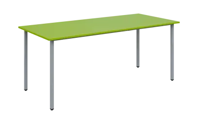 JSB 180 N jídelní stůl, kovová podnož stříbrná, deska 18 mm, 1800x800 mm, jarní zeleň