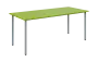 JSB 180 N jídelní stůl, kovová podnož stříbrná, deska 18 mm, 1800x800 mm, jarní zeleň