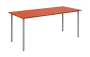 JSB 180 N jídelní stůl, kovová podnož stříbrná, deska 18 mm, 1800x800 mm, pomeranč