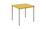 JSBR 90 N jídelní stůl, kovová podnož stříbrná, deska 18 mm, 900x900 mm, žlutá odio