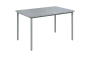 JSBR 130 N jídelní stůl, kovová podnož stříbrná, deska 18 mm, 1300x900 mm, šedá