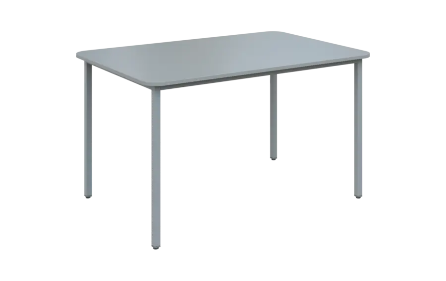 JSBR 130 N jídelní stůl, kovová podnož stříbrná, deska 18 mm, 1300x900 mm, šedá