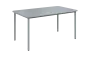 JSBR 150 N jídelní stůl, kovová podnož stříbrná, deska 18 mm, 1500x900 mm, šedá