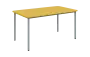 JSBR 150 N jídelní stůl, kovová podnož stříbrná, deska 18 mm, 1500x900 mm, žlutá odio