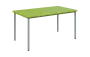 JSBR 150 N jídelní stůl, kovová podnož stříbrná, deska 18 mm, 1500x900 mm, jarní zeleň