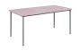 JSBR 170 N jídelní stůl, kovová podnož stříbrná, deska 18 mm, 1700x900 mm, pastelově růžová