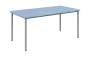JSBR 170 N jídelní stůl, kovová podnož stříbrná, deska 18 mm, 1700x900 mm, pastelově modrá