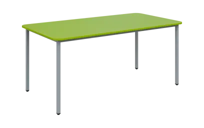JSBR 170 N jídelní stůl, kovová podnož stříbrná, deska 18 mm, 1700x900 mm, jarní zeleň