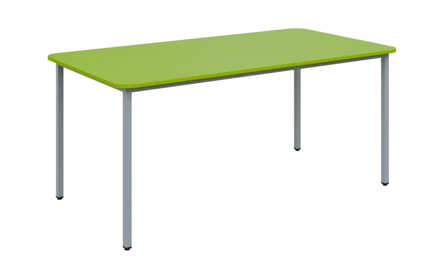 JSBR 170 N jídelní stůl, kovová podnož stříbrná, deska 18 mm, 1700x900 mm, jarní zeleň