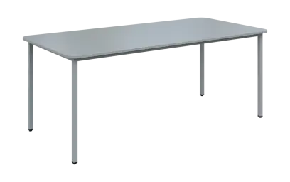 JSBR 190 N jídelní stůl, kovová podnož stříbrná, deska 18 mm, 1900x900 mm, šedá