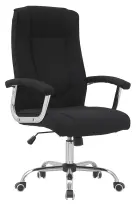 MALLORCA křeslo kancelářské, chrom kříž, kolečka uni, látka černá
