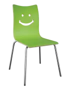 SMILE jídelní židle zelená, kostra nerez