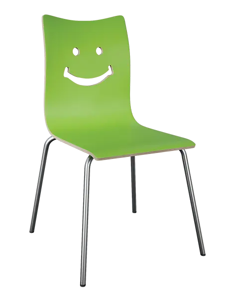 SMILE jídelní židle zelená, kostra nerez